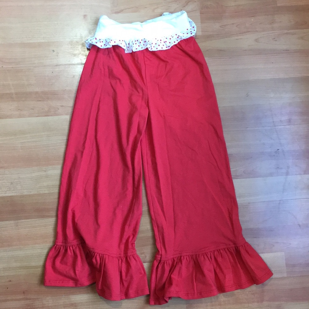 Persnickety Red and White Pants Size 7 NWOT